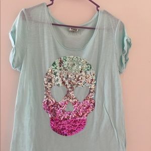 Victoria’s Secret pink skull t shirt